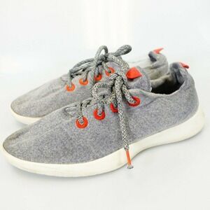 ALLBIRDS Mens Gray Orange The Wool Runners Sneaker Shoe‎ 9 Sustainable Organic